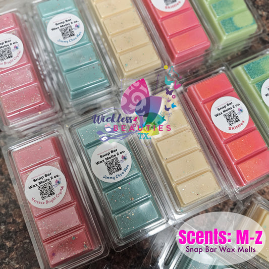 Snap Bar Wax Melts/Scents M-Z... 2 oz.